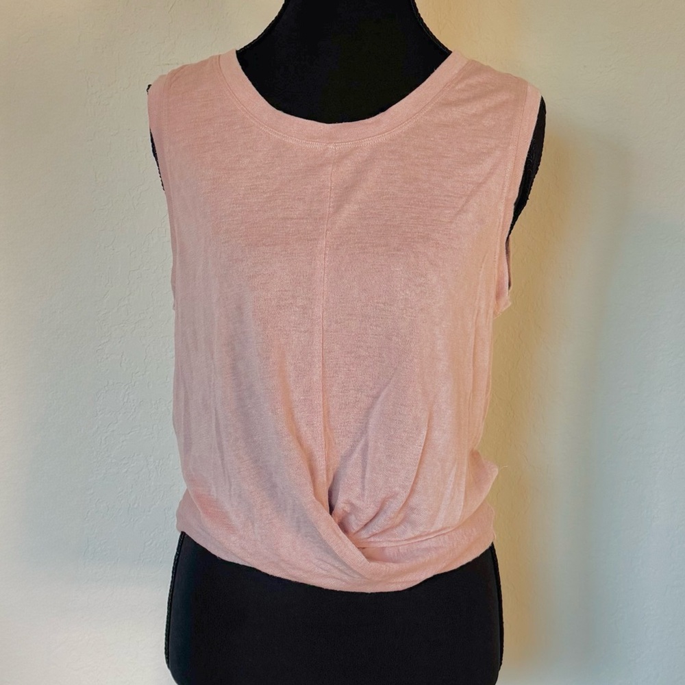 Athleta Light Pink Twist Front Tank Top